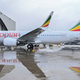 Ethiopian Airlines Boeing 737 Max 8 (ET-AVM), the same type of aircraft that crashed in Ethiopia on 10 March 2019, is seen at Bole International Airport in Addis Ababa, Ethiopia, when it was first delivered to Ethiopia on 02 July 2018 (issued 10 March 2019). Ethiopian Airlines Boeing 737 en route to Nairobi, Kenya, crashed near Bishoftu, some 50km outside of the capital Addis Ababa, Ethiopia, on 10 March 2019. All passengers onboard the scheduled flight ET 302 carrying 149 passengers and 8 crew members, have died, the airlines says. Ethiopian Airlines plane en route from Addis Ababa to Nairobi crashed, Ethiopia - 02 Jul 2018